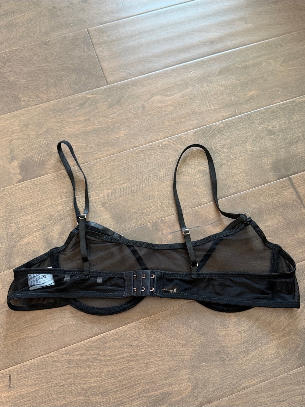 Victoria's Secret Black Sheer Mesh Underwire Bra with Strappy Detail - Picture 2 of 3